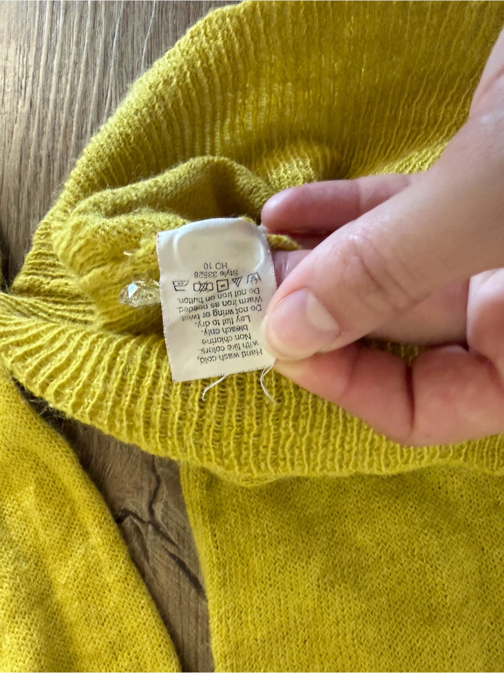 J. Crew Chartreuse Wool Blend Button Up Cardigan Sweater Size Small - Picture 6 of 10